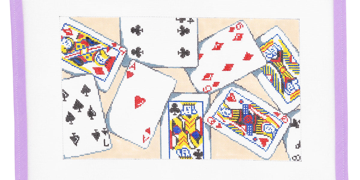 King Queen and Jack of Hearts Playing Cards Cross Stitch 